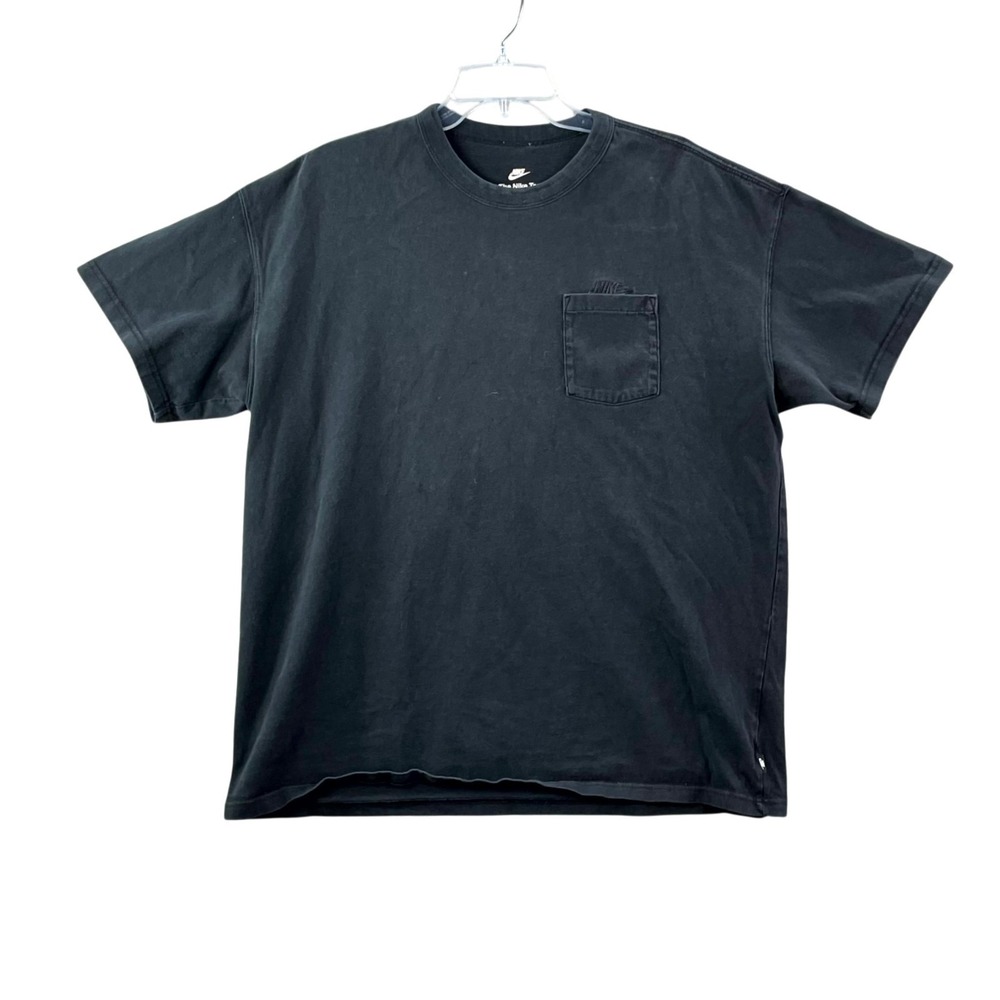 Nike T-Shirt Mens XL‎ Black Cotton Crew Neck Loose Fit Skate Streetwear Casual